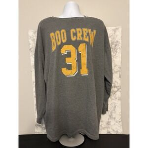 Grayson Threads Boo Crew Long Sleeve Graphic Sweatshirt Dress XXL Gray Halloween